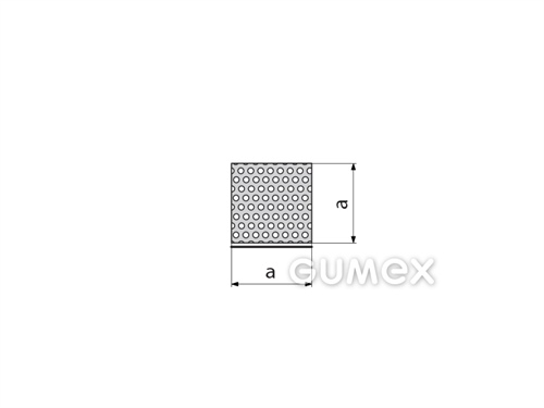 Samolepiaci mikroporézny profil štvorcový, 8x8mm, hustota 500kg/m3, EPDM, -30°C/+80°C, čierny